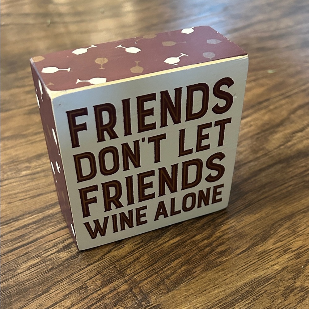 3 for $20 bundle! Decorative Wine Quote Block